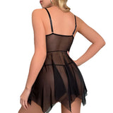 New Large-Size Lingerie Lace Seduction Sexy Perspective Pajamas
