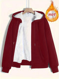 Fongt Women's Winter Explosion Warm Plush Hoodie Jacket
