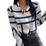 Summer Floral Print Blouse Women Clothes Stand Collar Long Sleeve Office Lady Shirts Tops Female Casual Plus Size