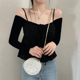 Fashionable Women's Wear Ins Online Celebrity Chao Brand New Fairy Style Wrinkle Loose Show Thin