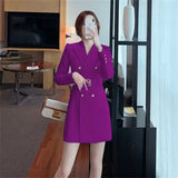 Fongt And Autumn High-Grade Thin 2025 Wind Coat Women's Long Spring And Autumn New Double Row Buckle Long Suit Coat