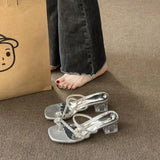 Fongt Beauty Cover Toe High Heel One-Word Drag 2025 Summer New Super Fairy Bhism With Small Skirt Sandals