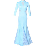 2024 Summer New Fashion Standard Dance Dress Performance Waltz Modern High Neck Lace Social Elegant Y2k Dresses TH2800-Outfit