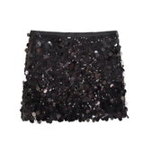 Fongt Women's Autumn And Winter Temperament Light Fashion New Party Squin Mini Skirt