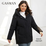 Winter Parkas Women Plus Size Long Classic zipper Design Pocket Hooded Loose Down Jacket Female Coat