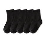 Pairs/lot 1 to 12 Years Classical Pure Color Children's Socks Black White Socks For Students Spring Autumn Winter
