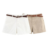 Fongt Homemade New Women's Oceaned Cheesy With Belt Casual Shorts 2943898