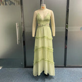 Fongt 2023 New Sexy Home Sling Lace See-Through Hole Dress-Outfit