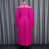 Fongt Personality Shawl Collar Collar Folding Skirt Large-Size Temperament Style Party A-Shaped Skirt Dresses