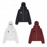Fongt Brand Double Hat Unique Design Zippered Jacket Autumn And Winter New Loose Y2K Jacket