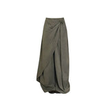 Fongt Hanging Suit Women's Early Autumn New Retro Design Feeling Loose Broad Leg Trousers