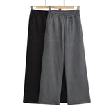Trend Women's Wear Street Shot Lazy Wind High Waist Loose Wide Leg Trousers Loose Waist Pull Rope Lace Casual Pants-Outfit