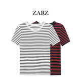 Fongt Homemade New Women's Classic Fashion Short Sleeve Striped Knitted T-Shirt 3519020