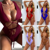 Fongt New Bikini Bikini Bikini Hollow Out One-Piece Swimsuit A992-Outfit