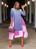 2021 Summer Woman Dress Dashiki African Dresses for Women High Quality Fashion Positioning Print Stripe Patchwork Africa