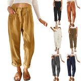 Autumn High Waist Casual Solid Color Corduroy
