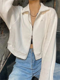 jacket with zip in white or