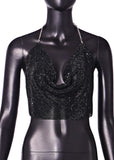 Fongt Sales 2023Wish Hot Metal Water Drill Sling Sexy Back Top Vest