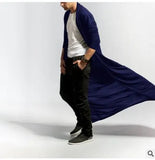 Fongt And Autumn Thin Men's Mature Long Slim Long Style Long Wind Jacket Casual Fashion Solid Color Men's