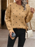Fongt Point T-Shirt With Long-Sleeved Knitted Jersey Temperament Elegant Loose Sweater