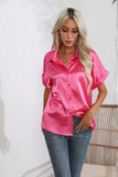 New Satin Short-sleeved Shirt Clothes