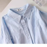 Fongt And Autumn Milk Yellow Cotton Polo Collar Sunscreen Shirt Women Loose Long-Sleeved Shirt Jacket Solid Color Air Conditioning Shirt