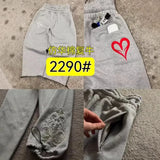 Fongt New Popular Fake Two Wide-Legged Trousers Poker Embroidered 2290 Series Trousers