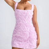 Fongt Summer New Sexy Square Collar Flowers Sexy Stylish Sleeveless Strap