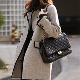 Fongt Autumn And Winter Retro New Fashion Double Buckle Leisure Long Temperament Bump Color Small Collar Hairs Of The Coat Woman