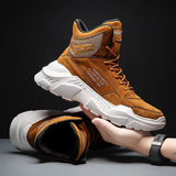 Top Running Shoes Autumn Winter Breathable Leather Sneakers for Men Lightweight Gym Runing Shoes Tourism Walking