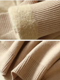 Turtleneck Sweater Women Big Size 4XL Imitation Mink Lined Pullover Thicken Warm Knit Tops Soft Slim Knitwear Jumper