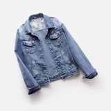 Denim Jacket Women Long Sleeve Short Jacket Korean Elasticity Slim Jean Coat Streetwear Vintage Spring Basic