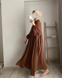 Fongt And Autumn New Muslim Women's Clothing Pure Color Elegant Fashion Loose-Fitting Suit