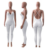 Casual Fitness Rompers Womens Jumpsuit Sleeveless Knit Rib Elastic Bodycon Jumpsuits Backless Workout Overalls for Women-Outfit