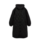 Women's 2022 Fashion Casual Warm Loose Parka Retro Long Sleeve Pocket Women's Coat Long Hooded Chic Cotton
