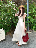 Fongt Xixi 13 Lines 2025 Summer New Elegant Temperament Lotus Leaf Side High Waist Thin Joint Dress 88292