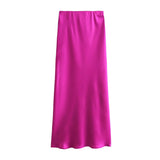 Fongt Women's Clothing INS Explosive Multi-Color Fashion Commuter Silk Stupor Feel Stubble Skirt