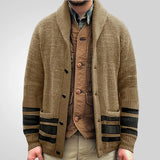 Fongt Men's Dress Thicker Knitted Jersey Clip Long-Sleeved Sweater Jacket
