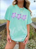 Fongt Print A Wide-Cut Short-Sleeved Women's T-Shirt Large Version Of Casual T-Shirt Top