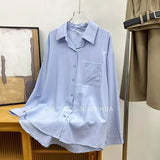 Fongt Loose Feeling Loose Lanky Long-Sleeved Shirt Women's Spring And Autumn Design Sense Of Small Casual Chic Outside Folding Clothes