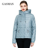 2022 New spring cotton solid short puffer Jacket for women zipper down parka Women autumn clothes hooded down jacket