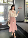 Fongt Xixi 2025 Spring New Temperament Commute High-Waisted Half-Body Skirt A-Word Skirt 85132