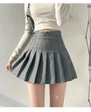Fongt Elastic Force Is Tight Waist 100 Folded Skirt Girl Jk Uniform A Word Skirt College Small High Waist Thin Short Skirt