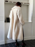 Fongt 2025 Winter Imitation Fox Hair Long Thick Hair Tip Gradient Color Coat Autumn And Winter New Woman