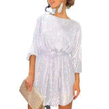 Fongt Festival Party Shiny Crystal Beads Dress Dress Dress Burst