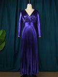 Fongt New Hot V-Neck Comfortable Dress Comfortable Light Luxury And Familiar Wind High-Rise 100-Folded Dress Dresses