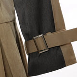Fongt New Irregular Tailoring Splicing Bumpy Long Wind Coat Coat Coat Women 1619