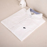 New Artistic Animal Embroidery White Shirt Women Solid Oxford Long Sleeve Shirt Small Fresh High Quality Brand
