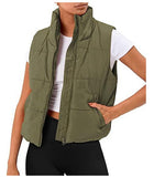 Fongt New Fashion Zipper Pocket Short Cotton Cotton Vest