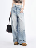 Fongt New Spring 2024 Model Is Loose, Thin, High Waist And Light Straight Pants-Outfit
